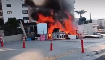 İzmir'de işten çıkarılan apartman görevlisi sinir krizi geçirip bütün eşyalarını yaktı