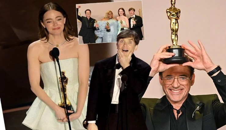 Hollywood yıldızları soluğu Oscar partisinde aldı