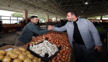 Başkan Erman Uzun'dan pazaryeri ziyareti