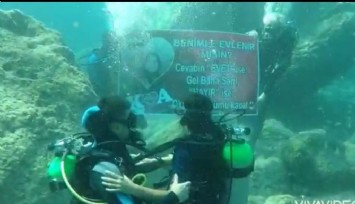 Su altında evlenme teklifi