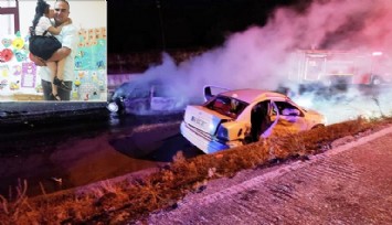 Kahreden kaza: Yanan otomobilde 2 can kaybı