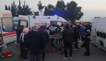 İzmir'de mandalina toplayan işçileri taşıyan iki midibüs çarpıştı: 5'i ağır 45 yaralı  