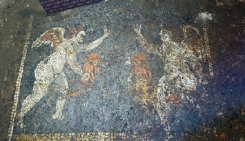 İzmir'de kaçak kazıda  2 bin 700 yıllık iki mozaik bulundu