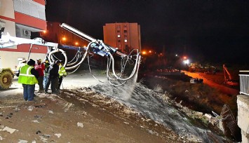 Çöken istinat duvarına güvenlik önlemi