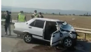 Patlayan lastik nedeniyle yaşanan kazada 1 kişi öldü, 2 kişi yaralandı