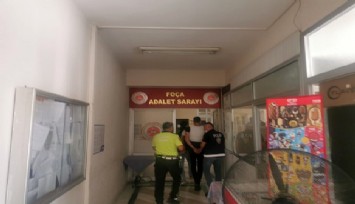 Foça'da tartıştığı şahsı demir profille öldürdüğü iddia edilen zanlı adliyede  
