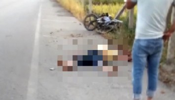 Motosiklet sürücüsü kazada hayatını kaybetti