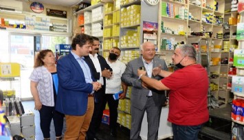 CHP İzmir İl Başkanı Yücel esnafı ziyaret etti, sorunları dinledi