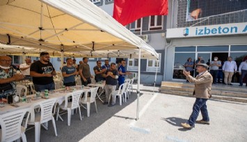 Başkan Soyer bayramlaşma ziyaretlerine İZBETON çalışanlarıyla başladı