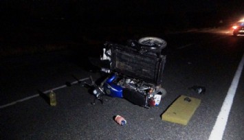 Traktöre çarpan motosiklet sürücüsü ağır yaralandı