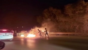 Seyir halindeki kamyonet yandı, 6 yaşındaki çocuk hayatını kaybetti  