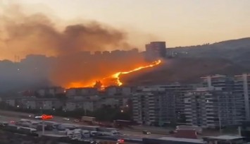 İzmir’de yerleşim alanları yakınındaki yangın yürekleri ağza getirdi