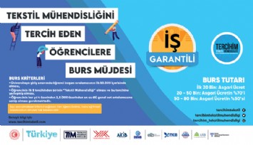 Moda Endüstrisi, tekstil mühendisliğini tercih eden başarılı gençlere asgari ücret tutarında burs ve iş garantisi veriyor   