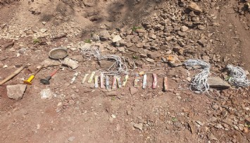 Turgutlu'da orman yolunda 13 dinamit lokumu bulundu  