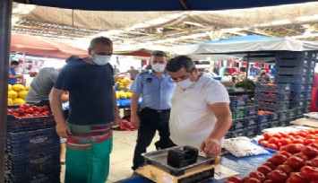 Bayraklı’da pazarcılara terazi ayarı denetimi