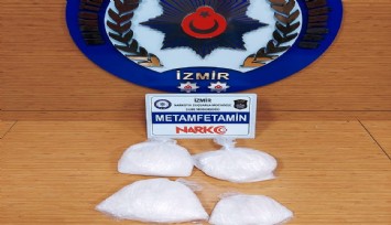İzmir'de uyuşturucu operasyonu: 1.5 kilo metamfetamin yakalandı