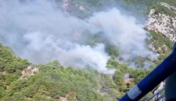 Kazdağları'nda yangın: 4 helikopter müdahale ediyor