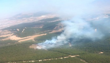 Foça’da ormanlık alanda yangın çıktı: 5 helikopter ve 1 uçak ve 20 arazözle müdahale ediliyor