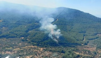 Kemalpaşa'da orman yangını: 15 arazöz, 2 su tankeri ve 4 helikopterle müdahale ediliyor