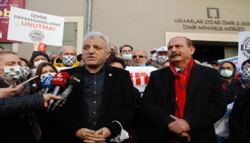 İzmirli depremzedelerden TMMOB’a “emsal” protestosu