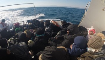 Ayvalık'ta 36 göçmen sahil güvenlik tarafından kurtarıldı
