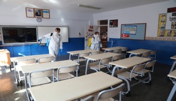 Bayraklı’nın okulları dezenfekte ediliyor