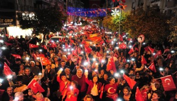 Balçova’da muhteşem kutlama: Halk sokaklara sığmadı