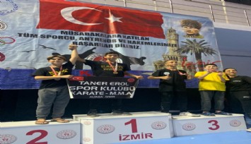 Aliağalı karateciler madalyaları topladı