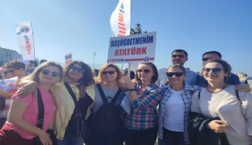İzmir’de binlerce öğretmen itibar ve eşitlik için iş bıraktı