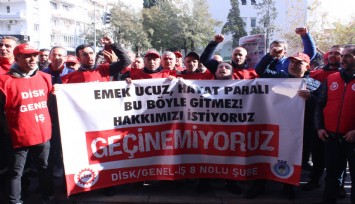 Karşıyaka Belediyesi çalışanlarından 'maaş' eylemi