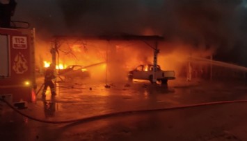 Muğla’da yangın felaketi: Bir işyeri 4 araç kül oldu