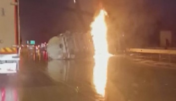 İzmir'de korku dolu dakikalar: Alev topuna dönen vidanjör patladı