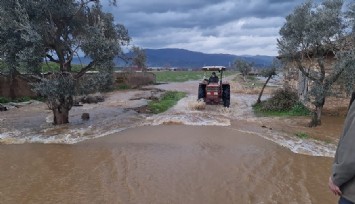 Tire’de yeraltı barajı taştı, tarlalar ve çiftlikler su altında kaldı