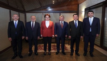 Türk siyasetinde tarihi buluşma: 6 partinin genel başkanları  bir arada