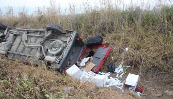Ödemiş'te minibüs dere yatağına devrildi: 11 yaralı