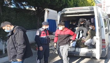 Minibüste 28 kaçak göçmen yakalandı