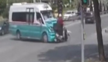 Moto kurye ölümden döndü