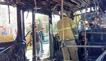 İzmir'de belediye otobüsü alevlere teslim oldu