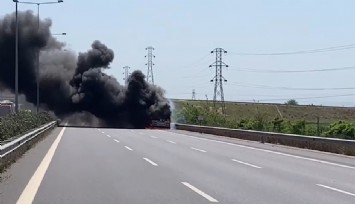 İzmir'de yakıt yüklü tanker alev aldı