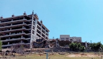 Kolonlar patladı, inşaat çöktü: 1'i ağır 3 yaralı