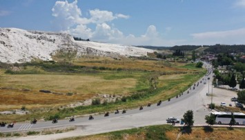 Pamukkale’de 600 motosikletli görsel şölen oluşturdu