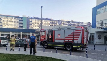 Ege Üniversitesi Tıp Fakültesi Hastanesinde yangın paniği  