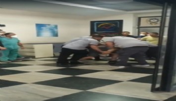 Baba-oğul hastanede 2 güvenlikçiyi darp etti