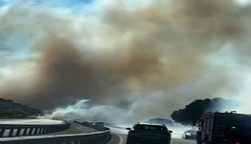 Bergama'da yangın: İzmir Çanakkale yolu trafiğe kapandı  