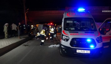 Tarım işçilerini taşıyan minibüs devrildi: 1 ölü, 14 yaralı