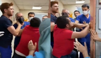 Maske takmamak için hastaneyi birbirine kattı