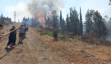 Bornova’daki orman yangınına akıllı ihbar sistemi ile 13 dakikada müdahale edildi