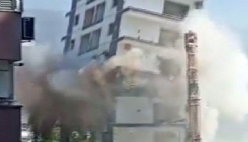 İzmir'de 10 katlı bina böyle çöktü