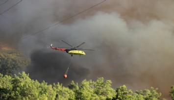 Denizli - Muğla sınırında dün öğlen başlayan yangın kontrol altına alındı  