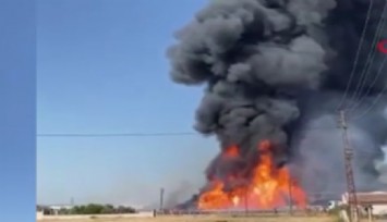 İzmir'de korkutan fabrika yangını